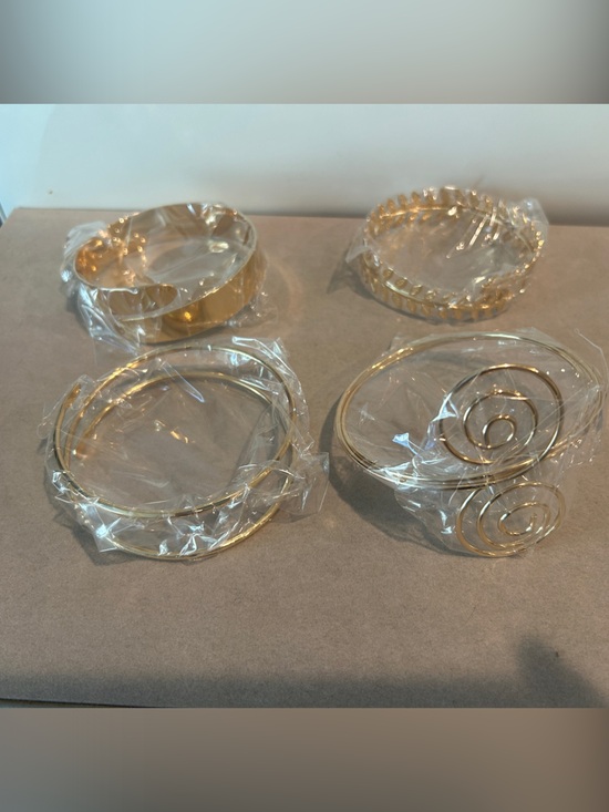 Jewelry - Gold Tone Metal Bracelets Set - 4 Piece